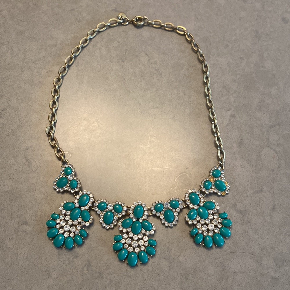 Green J Crew Statement Necklace